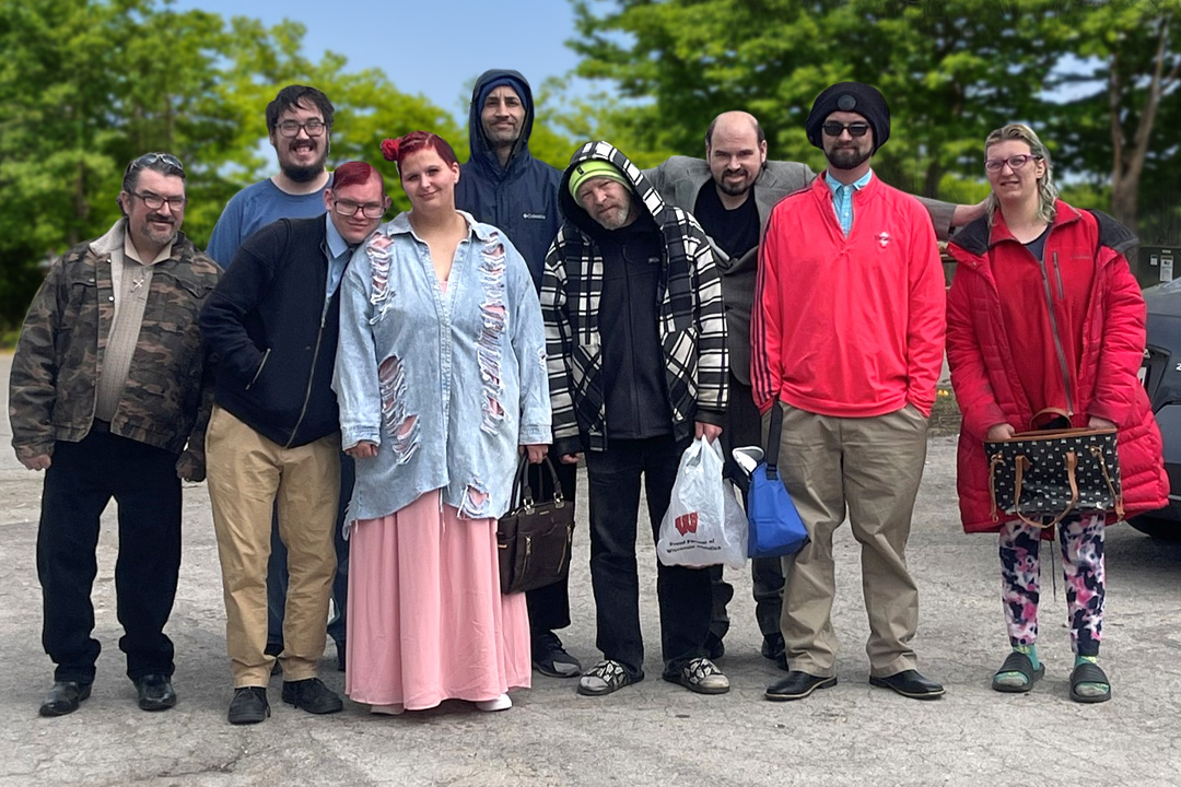 Oshkosh supported apartment program (SAP) clients and staff doing an Easter egg hunt